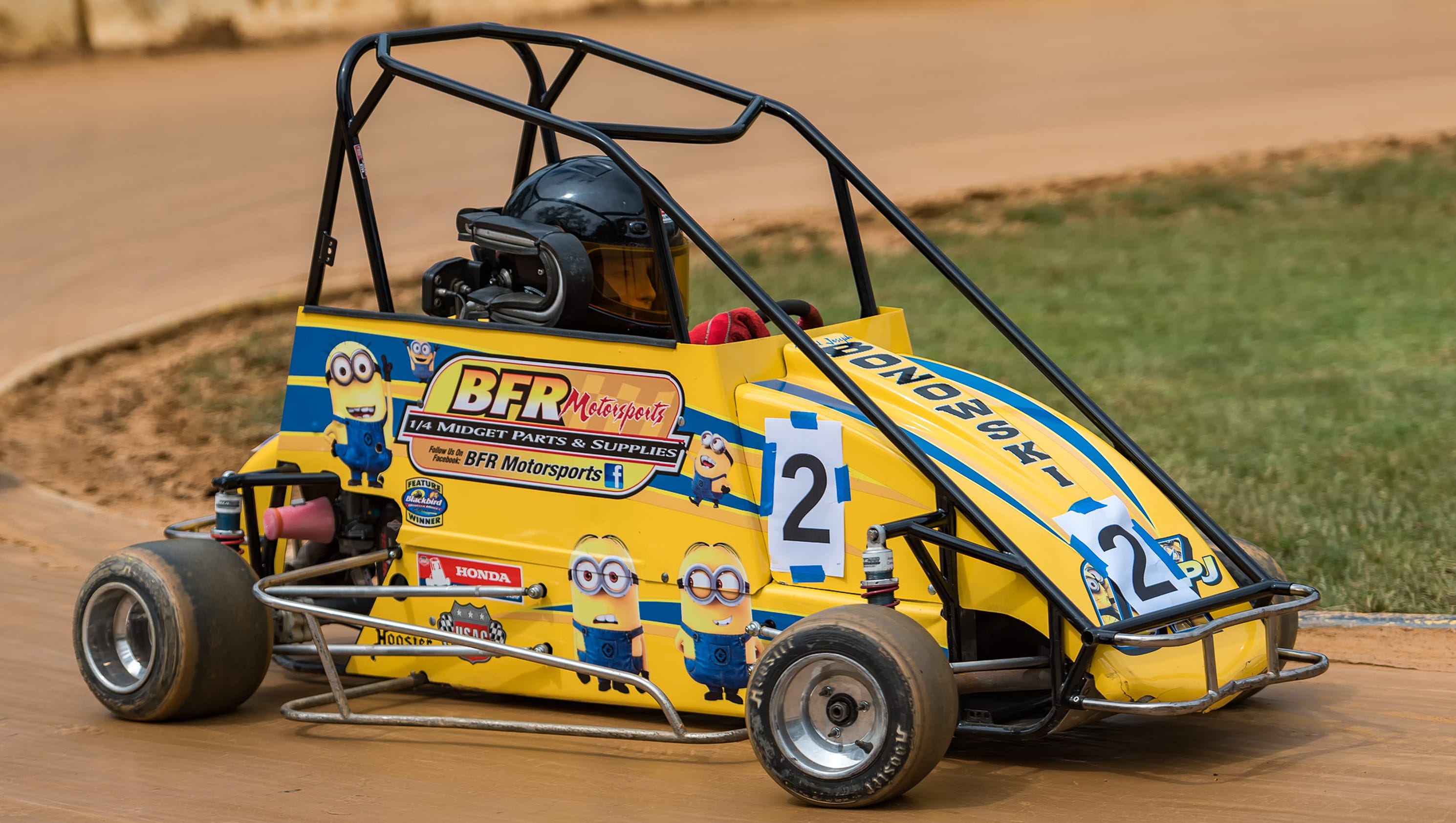 Fast Five quarter midget racing at Blackbird Race Club