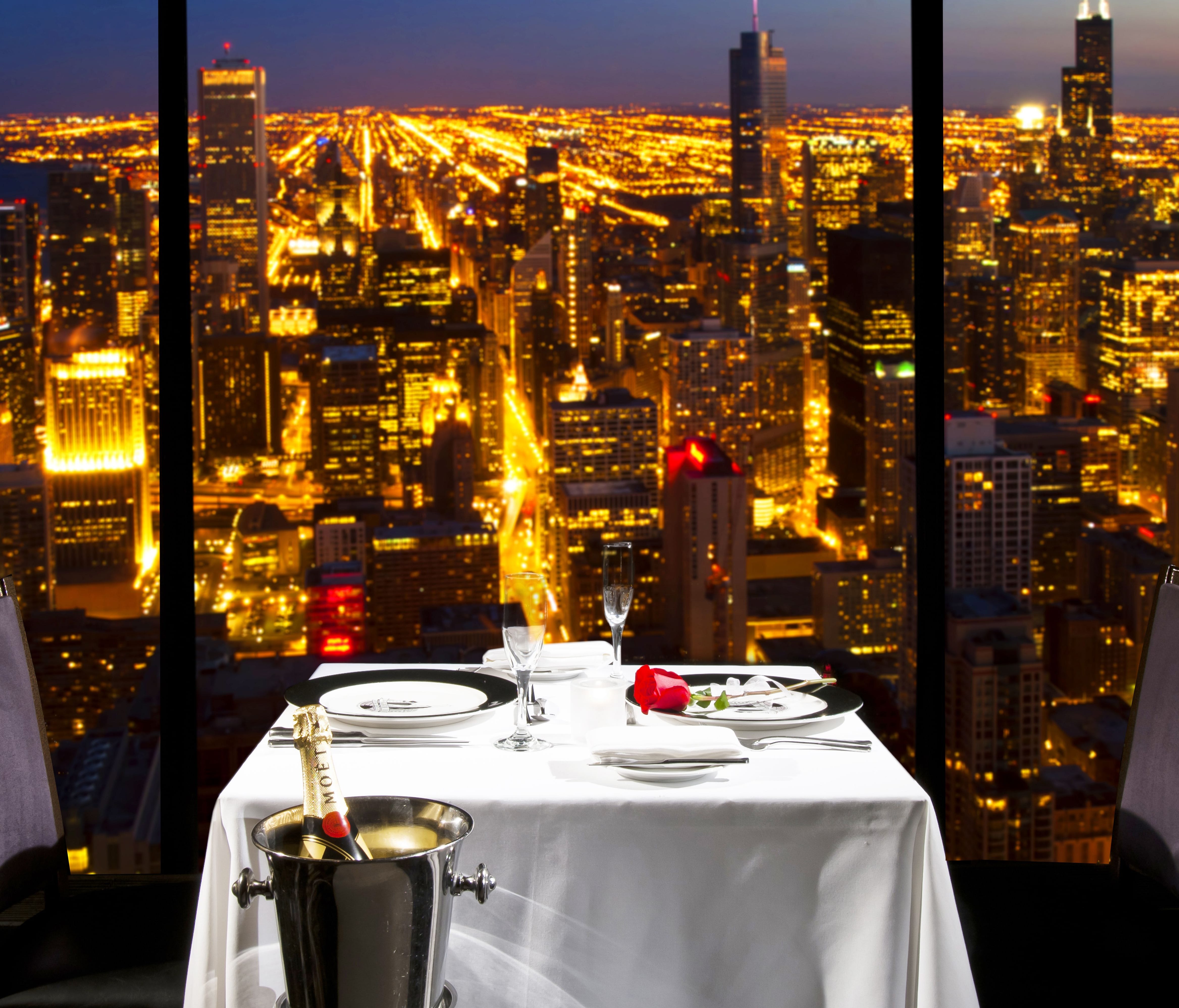 Enjoy the ultimate 360-degree views of Chicago at the top of the John Hancock Center in The Signature Room at the 95th.