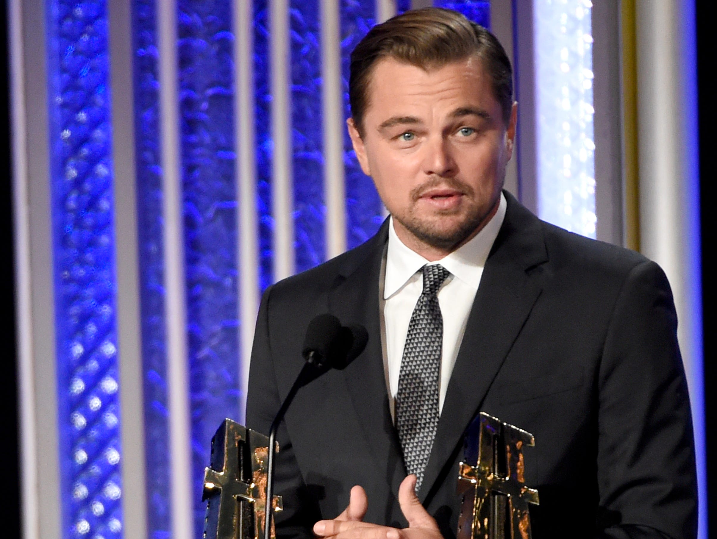 Leonardo DiCaprio at the 20th annual Hollywood Film Awards on Sunday.