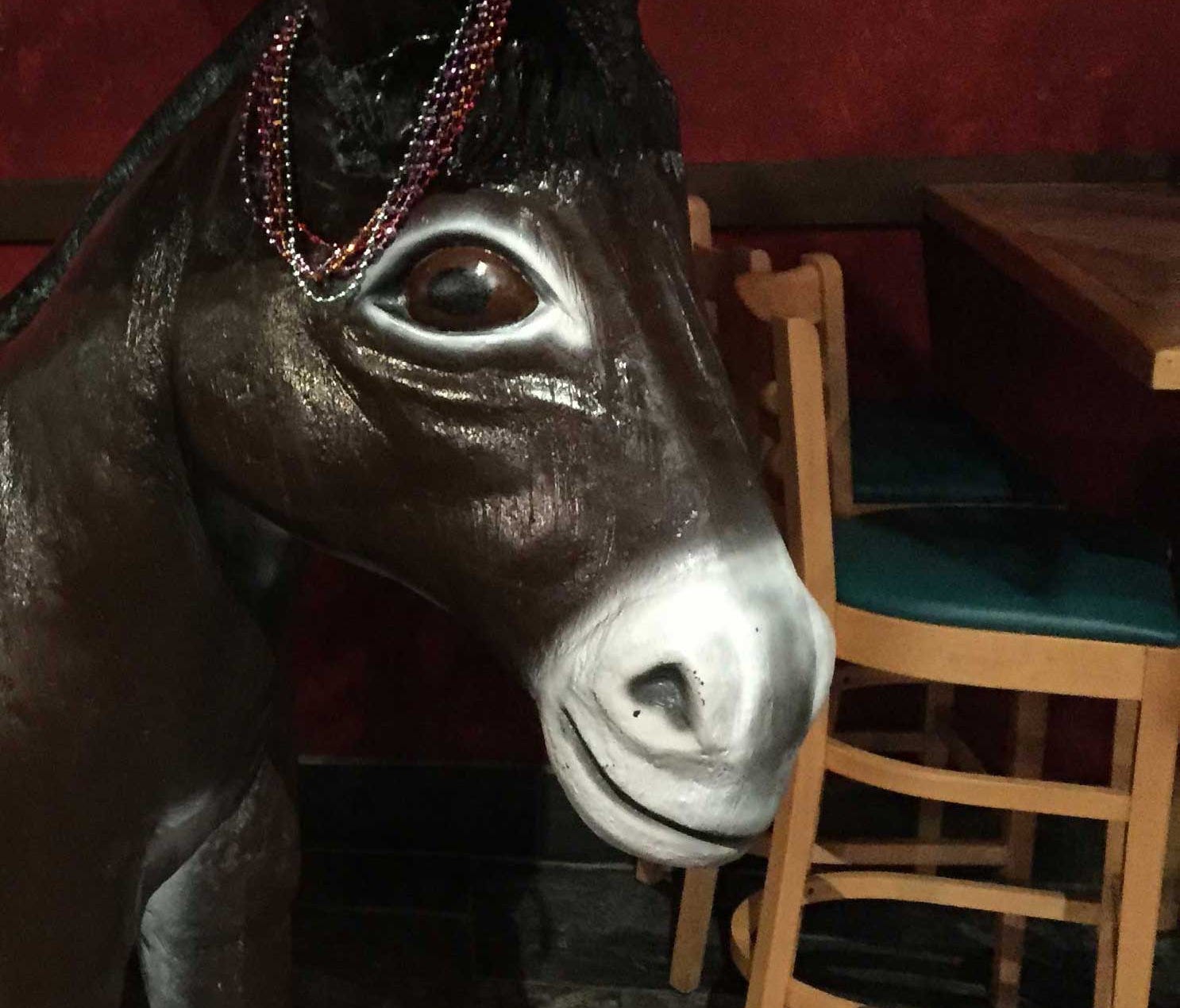 Donkey statue at El Jalisco in Southwood.