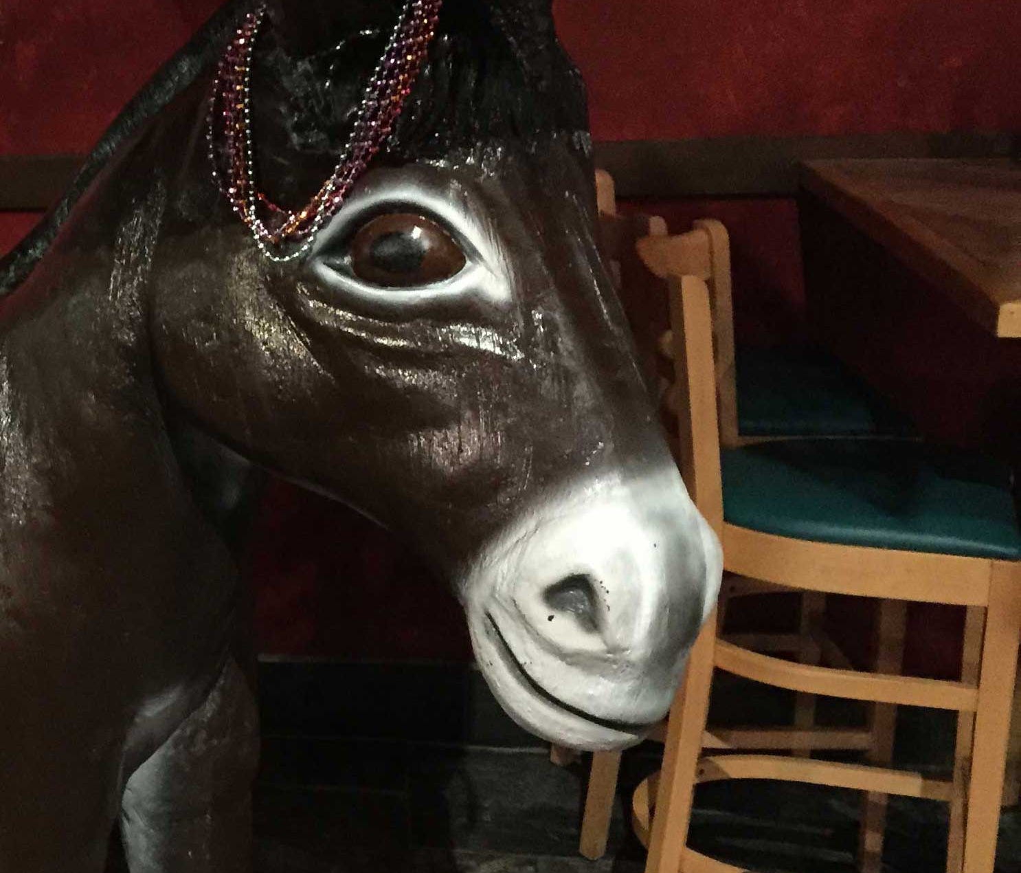 Donkey statue at El Jalisco in Southwood.