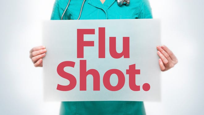 Flu shot sign