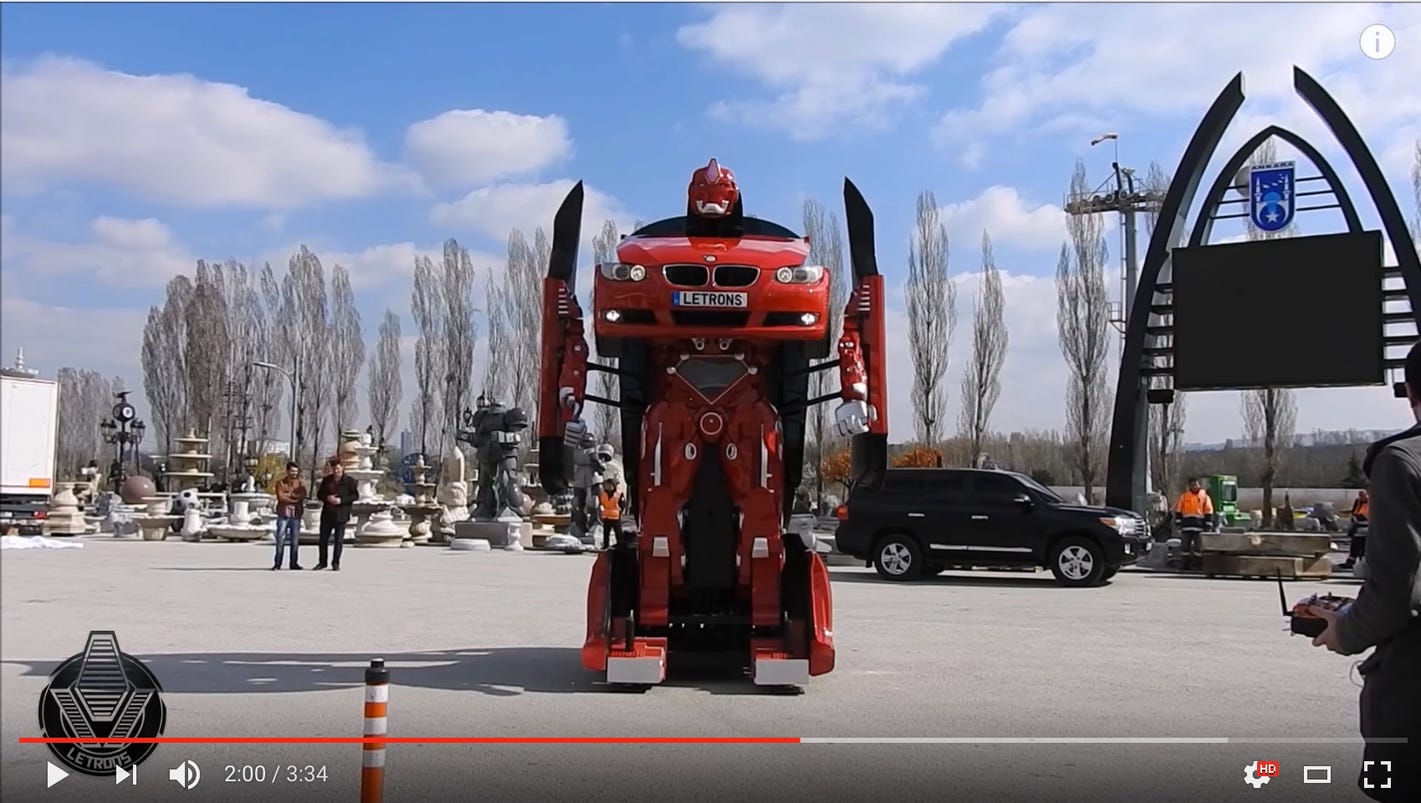 Video: Real-life Transformer built by Turkish company
