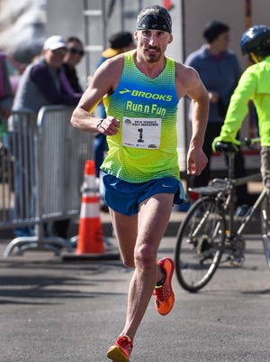 Jonathan Stoltman took first place in the Earth Day Half Marathon Saturday, April 21, with a time of 1:14:02.