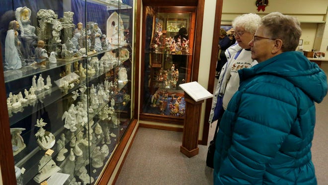 Ida Reeder and Sharon Bauer both of Pulaski look over the Nativity Collection.  The Nativity Collection at Algoma Boulevard United Methodist Church is one of the largest permanently displayed nativity collections on display.  Over a thousand Nativity scenes were donated by Mildred Turner of Omro, Wisc.  The collection can be viewed at the church by a guided or self guided tour.Joe Sienkiewicz / USA TODAY NETWORK-Wisconsin