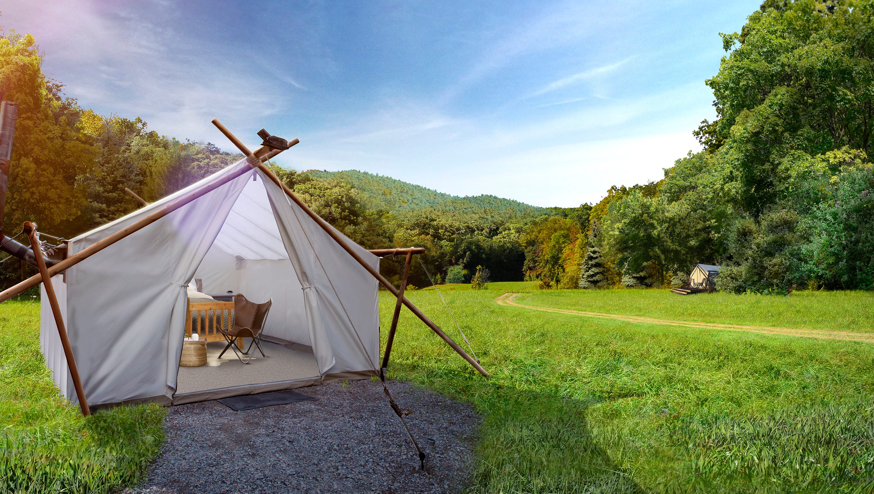 Glamping in Tennessee Gatlinburg Under Canvas luxury tents