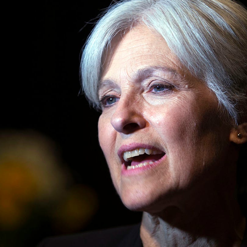 FILE - In this Oct. 6, 2016 file photo, Green party presidential candidate Jill Stein meets her supporters during a campaign stop at Humanist Hall in Oakland, Calif. Launching a recount in three swing states gave Stein a higher profile than she ever enjoyed during her long-shot presidential bid. 