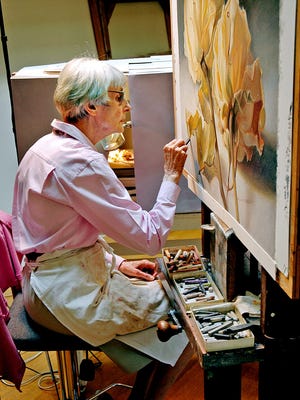 Mary Ann Currier in her studio