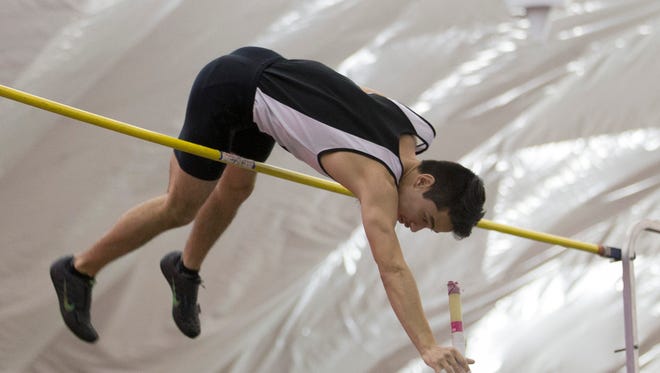Bridgewater-Raritan’s Brandon Kong cleared 14’6” to win the Group IV Pole Vault at the NJSIAA Groups I and IV State Track Championships at Bennett Center  in Toms River. 