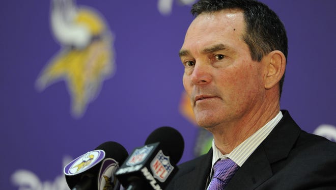 Getty Images
Mike Zimmer of the Minnesota Vikings speaks to the media after being introduced as the new head coach during a press conference on Jan. 17, 2013, at Winter Park in Eden Prairie, Minn.
The Vikings? Mike Zimmer brings an extroverted and hard edge to coaching.
Getty Images
EDEN PRAIRIE, MN - JANUARY 17: Mike Zimmer of the Minnesota Vikings speaks to the media after being introduced as the new head coach during a press conference on January 17, 2013 at Winter Park in Eden Prairie, Minnesota. (Photo by Hannah Foslien/Getty Images)