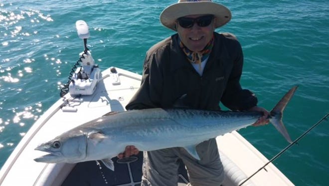 Roy Hurst caught this 35-pound mackerel off Sanibel Island over the weekend. The fish was released after the photo.