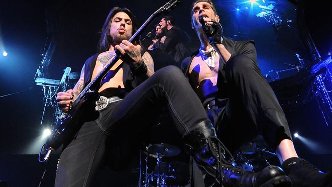 Jane’s Addiction members Dave Navarro, left, and Perry Farrell will perform on May 22 at Indianapolis Motor Speedway.