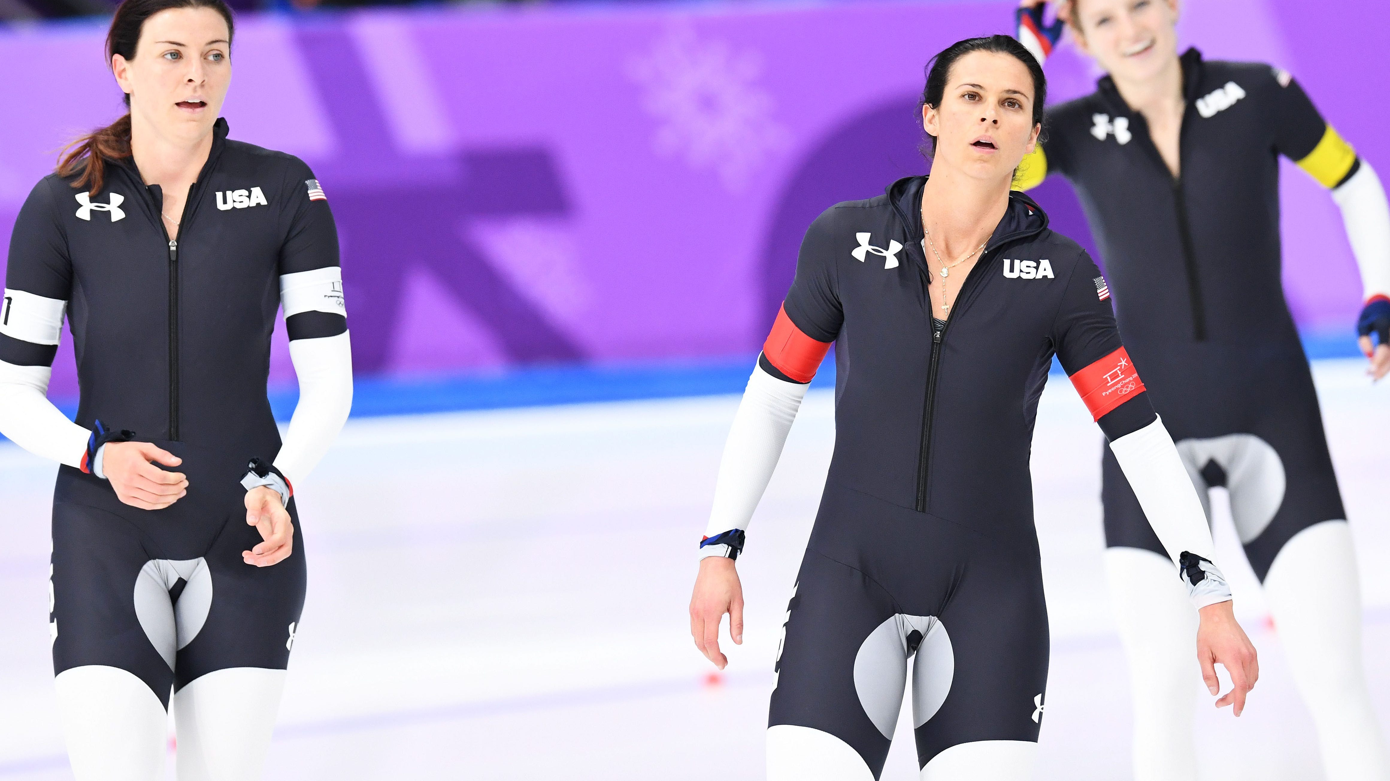 Why do US speed skaters have crotches highlighted?