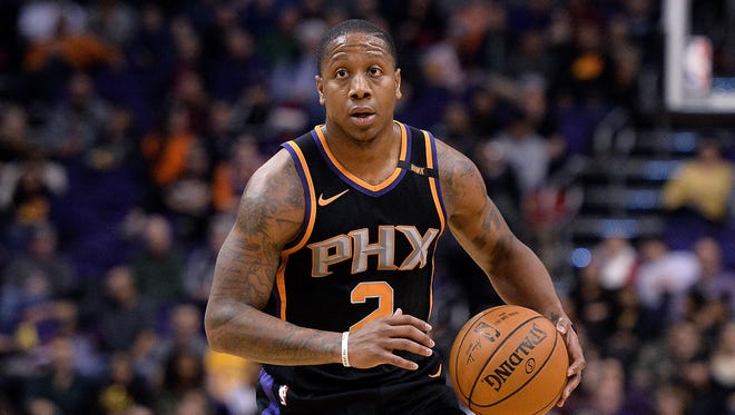 Dec 21, 2017: Phoenix Suns guard Isaiah Canaan (2) dribbles the ball up the court in the second half against the Memphis Grizzlies at Talking Stick Resort Arena.