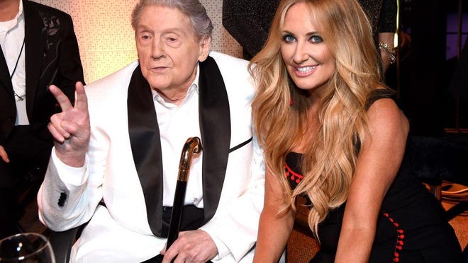 Jerry Lee Lewis and Lee Ann Womack attend a tribute to Jerry Lee Lewis in this file photo from August 24, 2017 in Nashville. The 83-year-old Rock & Roll Hall of Famer had the stroke Thursday night and is recuperating in Memphis.
