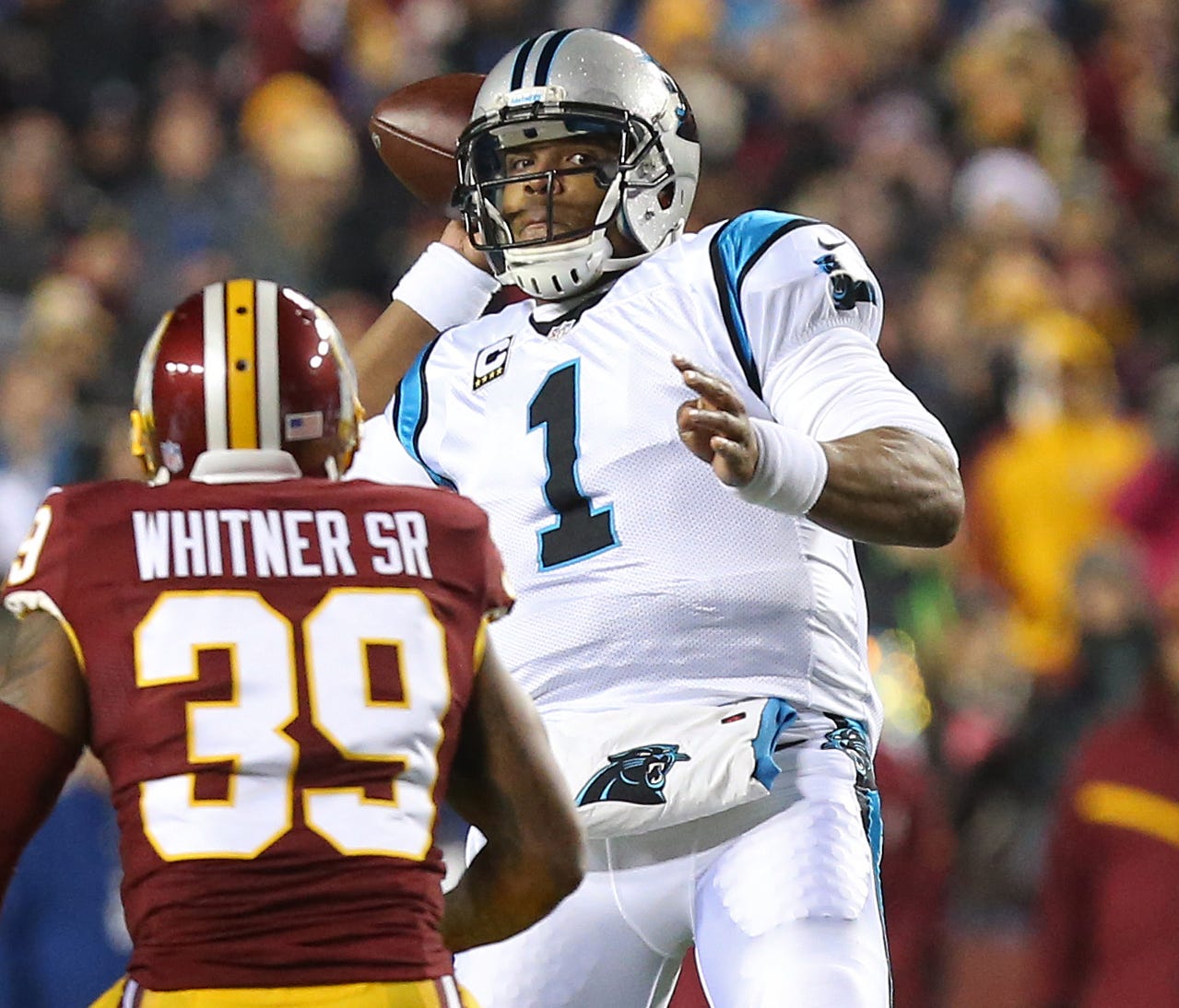 Cam Newton's Panthers were looking for their sixth win of the season Monday night.
