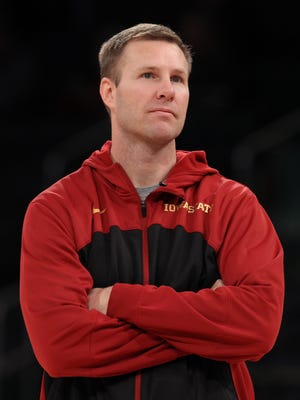 Iowa State coach Fred Hoiberg during practice for the east regional of the 2014 NCAA Tournament at Madison Square Garden. Mandatory Credit: Adam Hunger-USA TODAY Sports
