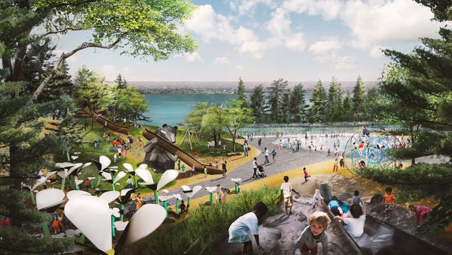 WINNER: Michael Van Valkenburgh Associates designed areas along West Riverfront Park for fishing and kayaking, a large playground with slides, a jungle gym and a splash pad, and an amphitheater with a bandshell for concerts.