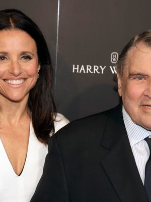 Actress Julia Louis-Dreyfus and her father, William Louis-Dreyfus, at a screening of "Generosity of Eye" on May 27, 2014, in New York City.