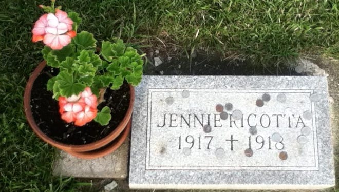 The gravestone of Jennie Ricotta in St. Mary’s Cemetery in Geneseo is poignant proof of a life cut far too short.