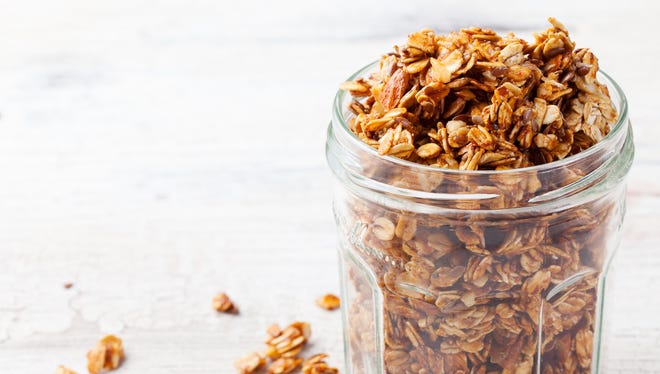Granola offers nutrients but can be high in sugar.