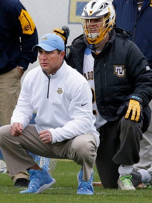 Marquette lacrosse coach Joe Amplo has been with the program since Day 1.