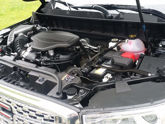 The GMC shares the Cadillac XT5's 310 horsepower, 3.5-liter