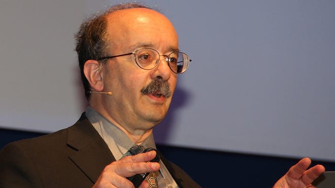 Rocky Mountain Institute founder Amory Lovins speaks at an energy summit in Berlin, Germany, in 2013. The Colorado-based sustainability think-tank Rocky Mountain Institute  believes we already have the technologies to help foster a rapid evolution of our electricity system, but we still need the political and institutional will to make it happen.