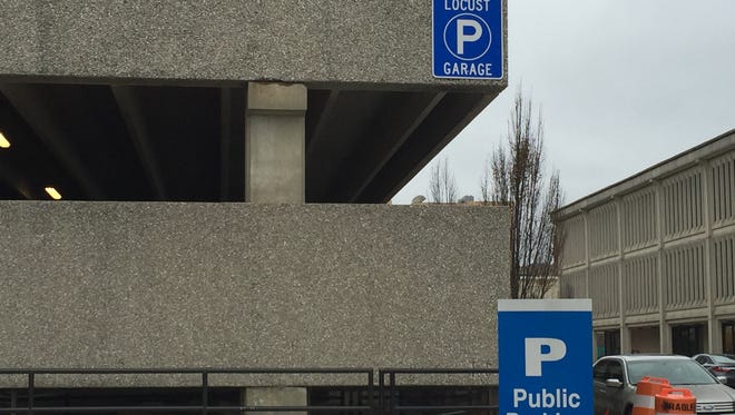 The city has put its parking garage on Locust Street up for sale.