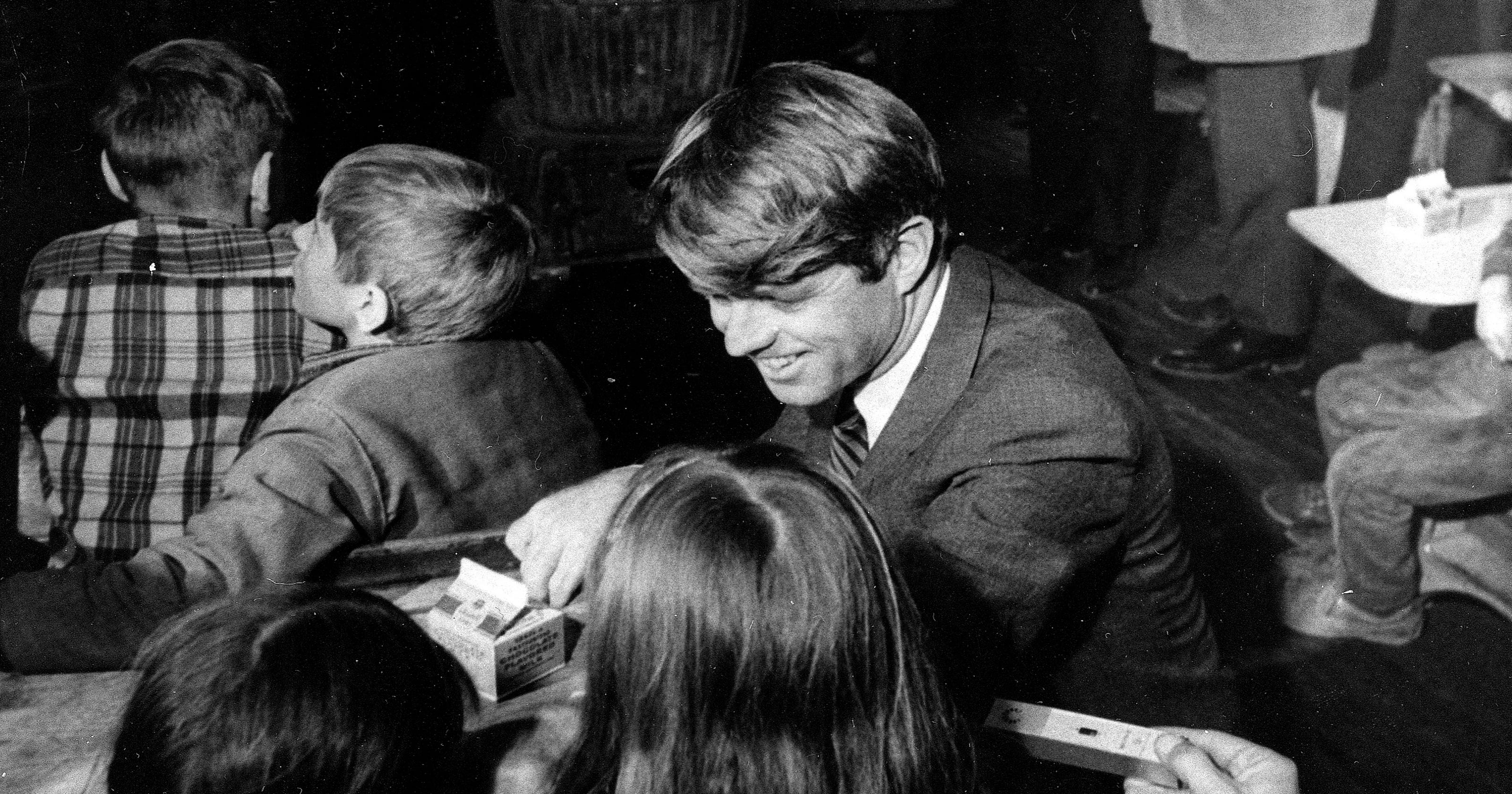 Image result for bobby kennedy visits a school