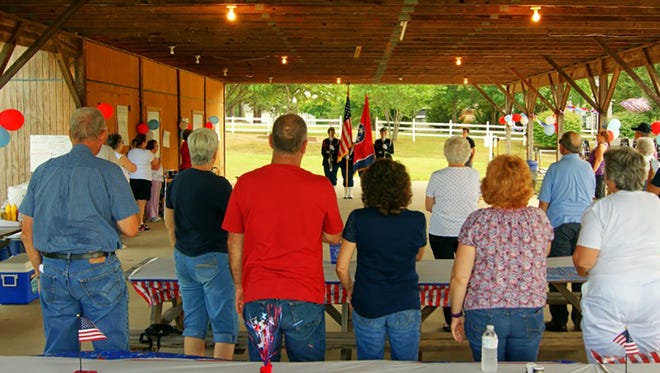 The Fairview 50 Plus Group gathers for an early Fourth of July celebration.