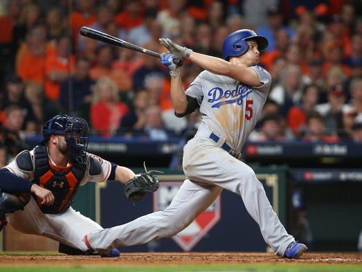 Game 5 at Minute Maid Park: Los Angeles Dodgers shortstop