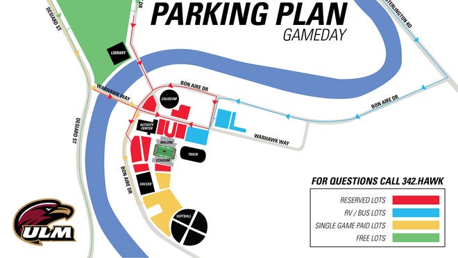 Revised ULM parking map.