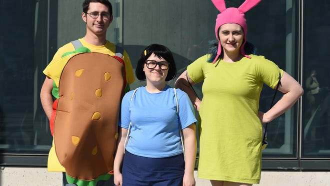 Fans dressed as characters on "Bob's Burgers."