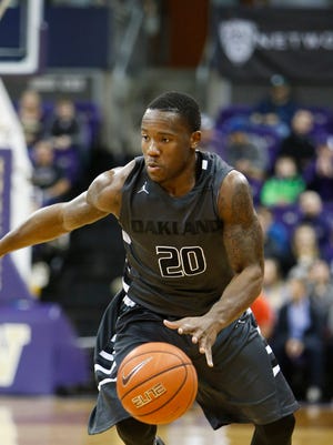 Oakland’s Kay Felder dished out 12 assists to set the Horizon League record with 703 career assists, passing the 699 set by Xavier’s Ralph Lee (1982-86).