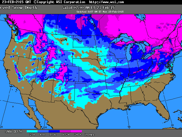 Us Snow Cover Map 2022