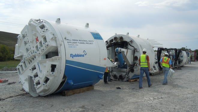 ReWa will use a tunnel boring machine similar to this one to dig a 100 feet deep gravity sewer tunnel in downtown Greenville.