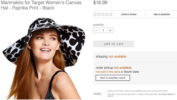 The women's canvas hat no longer appear available for