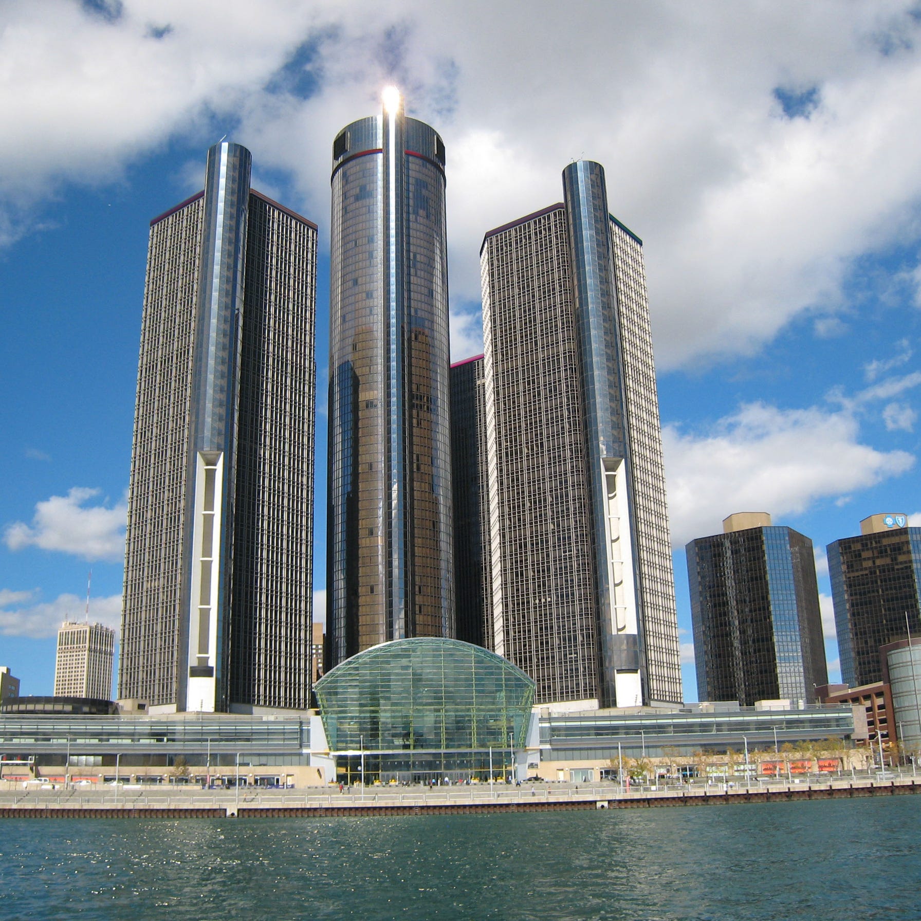 The Renaissance Center, headquarters of General Motors.