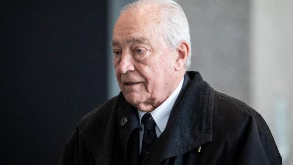 In this March 7, 2019, photo, Former Chicago Ald. Edward R. Vrdolyak walks with his lawyers out of the Dirksen Federal Courthouse in Chicago after pleading guilty to federal tax evasion charges. Vrdolyak, a former Chicago alderman nicknamed "Fast Eddie" for his backroom dealing, is headed to prison for tax evasion. District Judge Robert Dow sentenced Vrdolyak on Friday, adding he will hold a hearing in three months to discuss when Vrydolyak will report to prison.