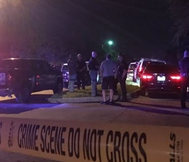 Police investigate a shooting in Plano, Texas, on Sept. 10, 2017.