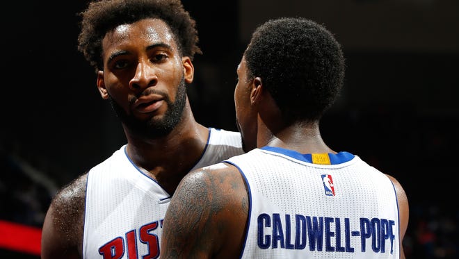 Pistons guard Kentavious Caldwell-Pope and center Andre Drummond.