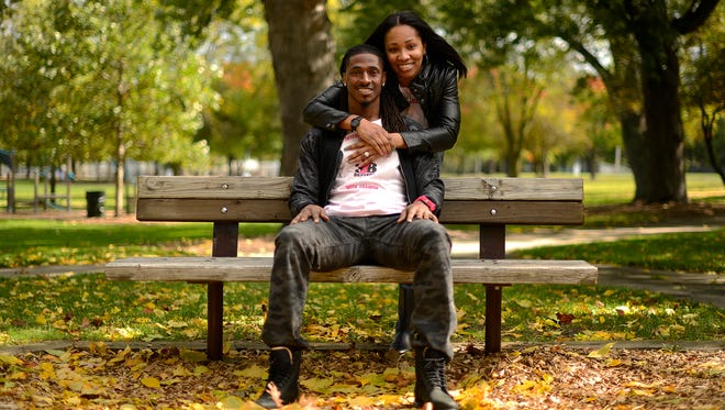 Green Bay Packers cornerback Tramon Williams and his wife Shantrell are shown at Joannes Park in Green Bay. The second annual Tramon Williams Powder Puff game will be played Tuesday night at the park’s Joannes Stadium. It will feature Packers wives as a benefit for breast cancer research. It's the project of Shantrell Williams, who has been touched repeatedly by breast cancer in her family.