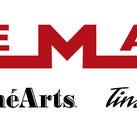 Cinemark's corporate logo, incorporating the banners of subsidiaries Century Theatres, CineArts, Tinseltown, and Rave Cinemas.