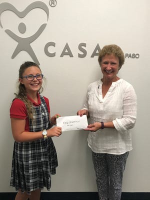 Alexandra Bowling donated $400 to Casa of El Paso.