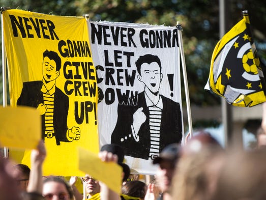 Columbus Crew SC fans show support of their team during