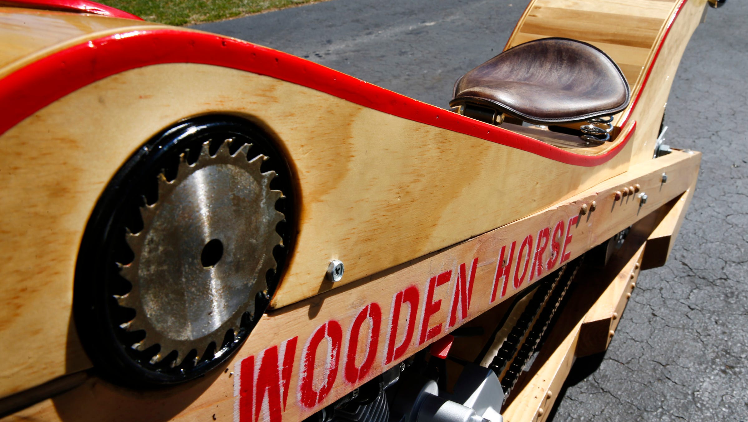 WATCH: Riding a wooden 'horse'