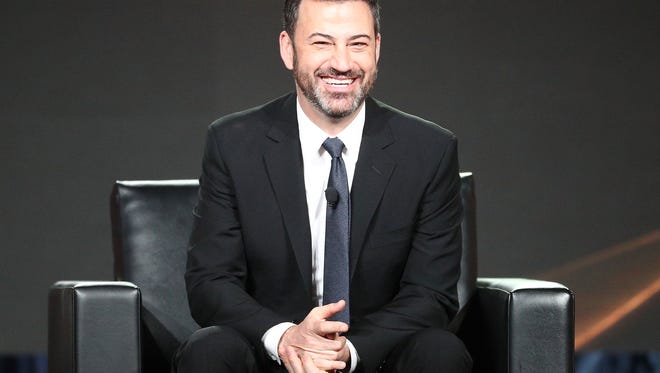 Jimmy Kimmel, host and executive producer of "Jimmy Kimmel Live!" and host of the "90th Oscars", speaks onstage during the ABC Television/Disney portion of the 2018 Winter Television Critics Association Press Tour at The Langham Huntington, Pasadena on January 8, 2018 in Pasadena, California.  (Photo by Frederick M. Brown/Getty Images)