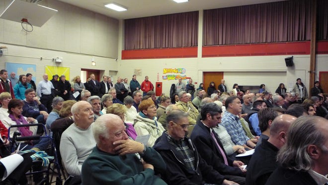 People packed the gymnasium of the James A. Farley Elementary School in January when an informational meeting was held on the proposed biofuel plant.