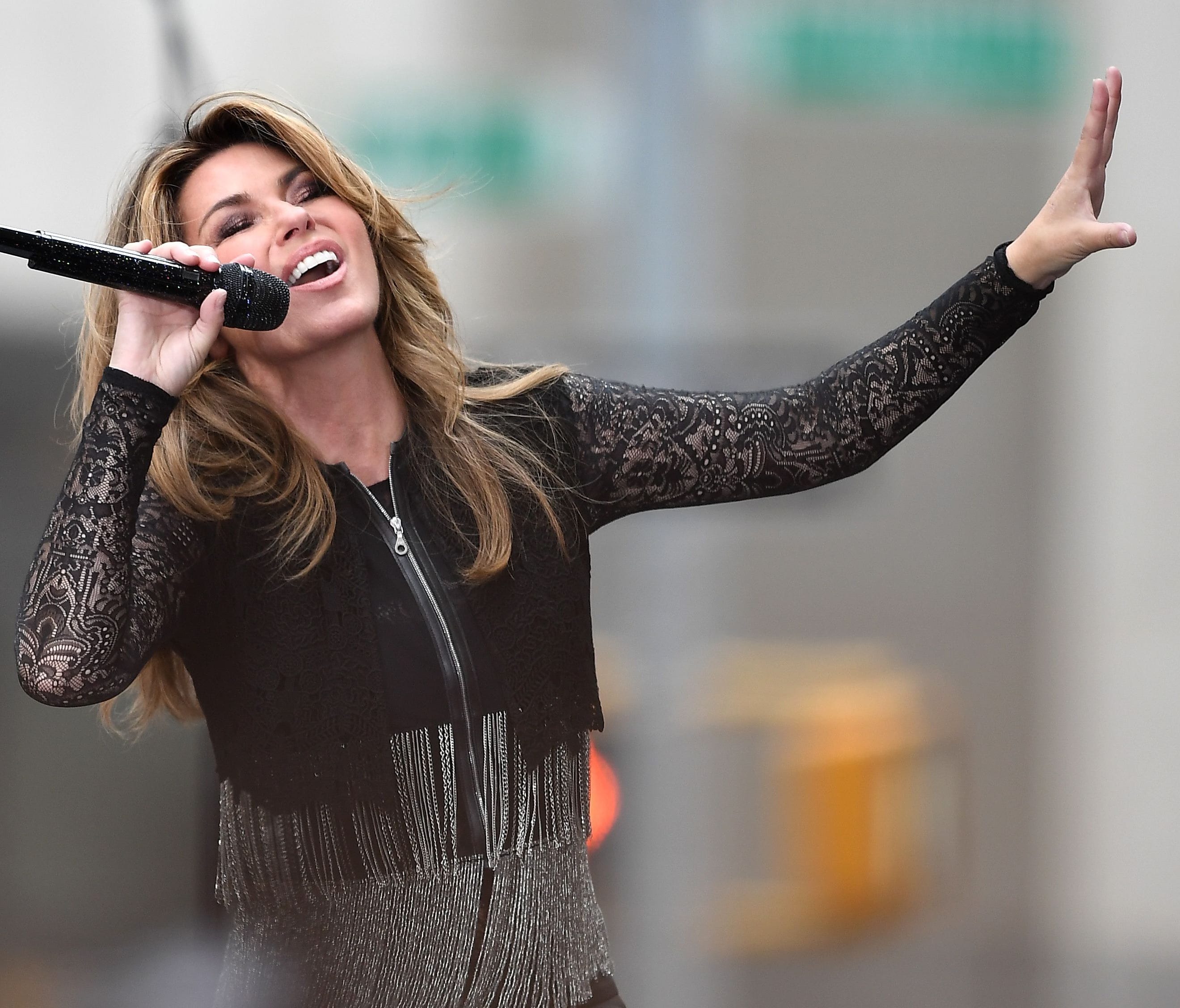 Shania Twain performs on NBC's 'Today' in June.l Her album 'Now' comes out Friday.